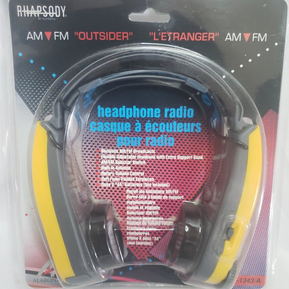 Rhapsody AM*FM Outsider Headphone Radio (NWOT)